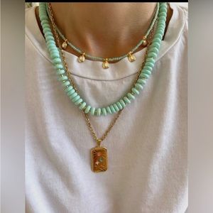 SUMMER BEADED NECKLACE, HANDMADE NECKLACE, BEACH NECKLACE